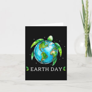 Earth Day 2025 Restore Earth Sea Turtle Art Save T Card