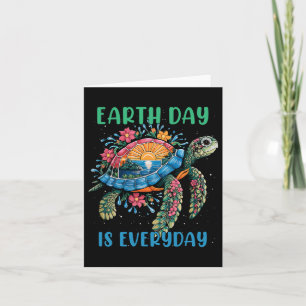 Earth Day 2025 Restore Earth Sea Turtle Art Save T Card