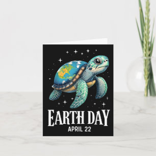 Earth Day 2025 Restore Earth Sea Turtle Art Save T Card
