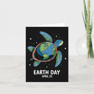 Earth Day 2025 Restore Earth Sea Turtle Art Save T Card