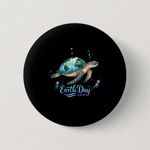 Earth Day 2025 Restore Earth Sea Turtle For Kids M Button