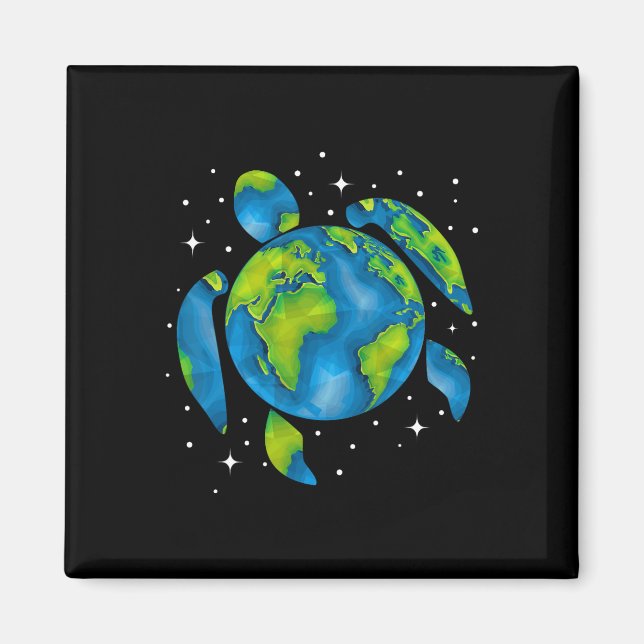 Earth Day 2025 Restore Recycle Sea Turtle Save The Magnet (Front)