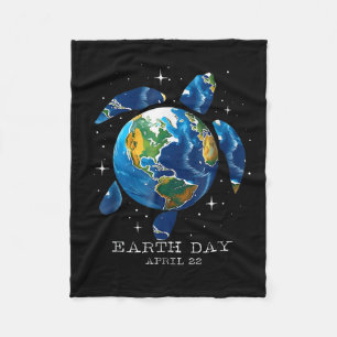 Earth Day 2025 Save Earth Sea Turtle Art Save The Fleece Blanket
