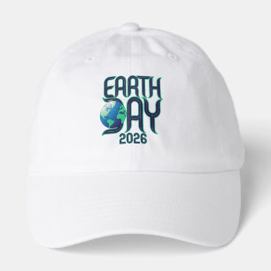 Earth Day 2026 Modern Typography Eco Design Hat