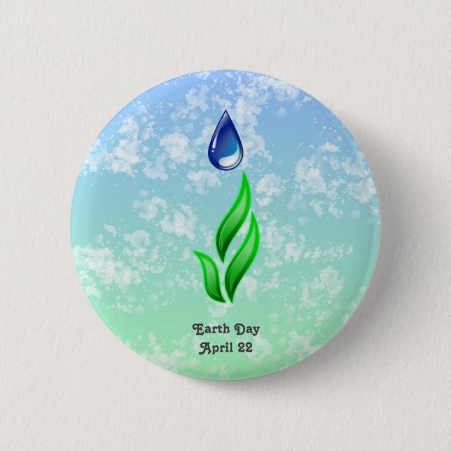 Earth Day 2026 Our Power Our Planet Button (Front)