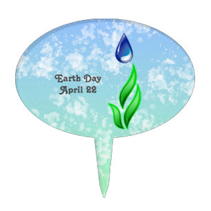 Earth Day 2026 Our Power Our Planet Cake Topper