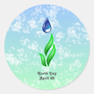 Earth Day 2026 Our Power Our Planet Classic Round Sticker