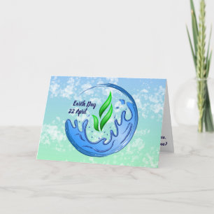 Earth Day 2026 Our Power Our Planet Crest Card