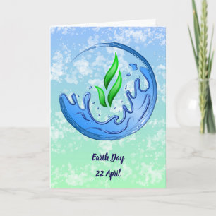 Earth Day 2026 Our Power Our Planet Crest Card