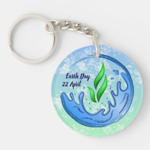 Earth Day 2026 Our Power Our Planet Crest Keychain