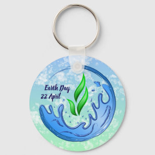 Earth Day 2026 Our Power Our Planet Crest Keychain