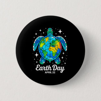 Earth Day 2026 Restore Earth Sea Earth Day Turtle  Button