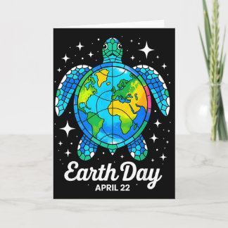 Earth Day 2026 Restore Earth Sea Earth Day Turtle  Card