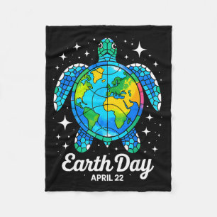 Earth Day 2026 Restore Earth Sea Earth Day Turtle Fleece Blanket