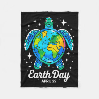 Earth day 2026 restore earth sea earth day turtle fleece blanket