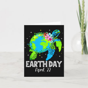 Earth day 2026 restore earth sea turtle art save card