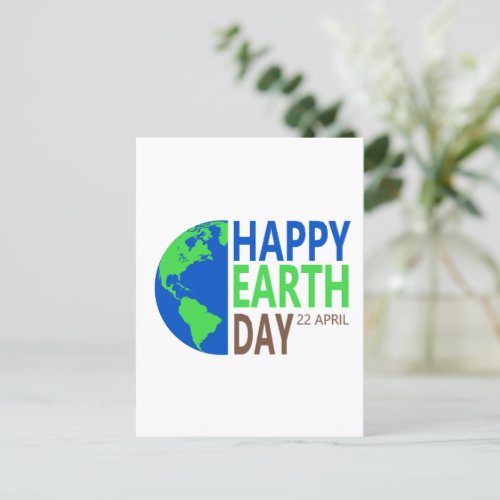 Earth Day 22 April Postcard