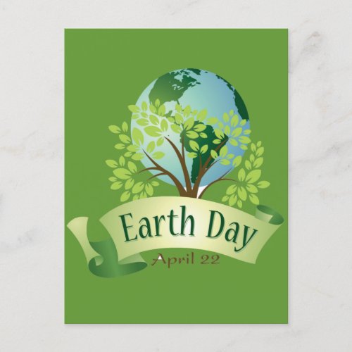 Earth Day 22 April  Postcard