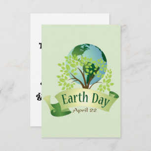 Earth Day 22 April Thank You Card
