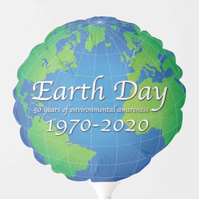 Earth Day 50 Year Anniversary 2020 Balloon (Front)
