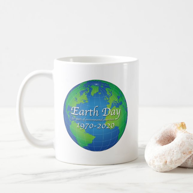 Earth Day 50 Year Anniversary 2020 Coffee Mug (With Donut)