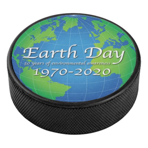 Earth Day 50 Year Anniversary 2020 Hockey Puck