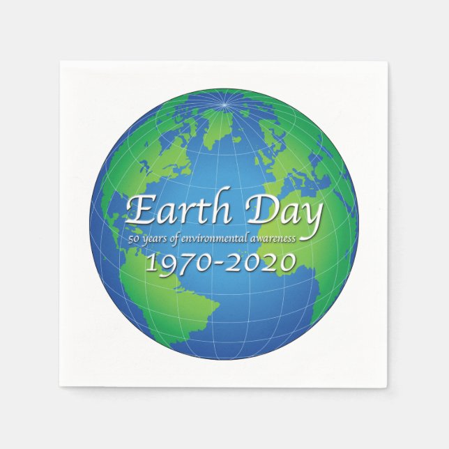 Earth Day 50 Year Anniversary 2020 Napkins (Front)