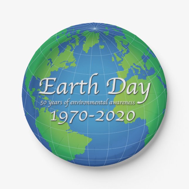 Earth Day 50 Year Anniversary 2020 Paper Plates (Front)