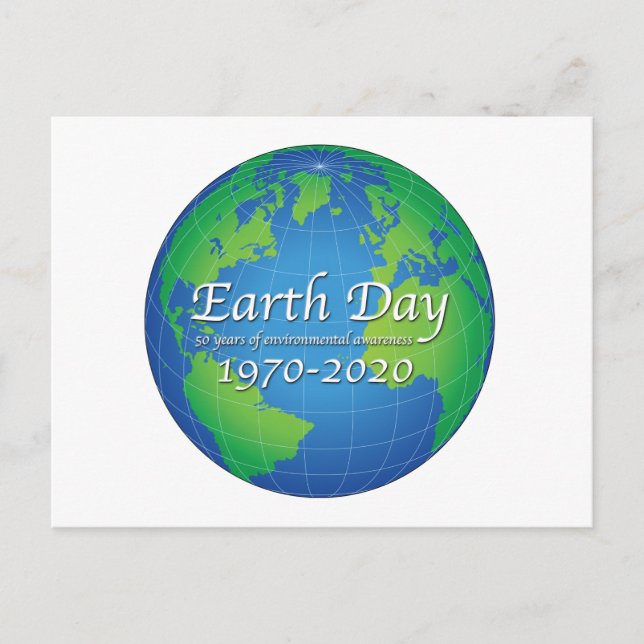 Earth Day 50 Year Anniversary 2020 Postcard (Front)