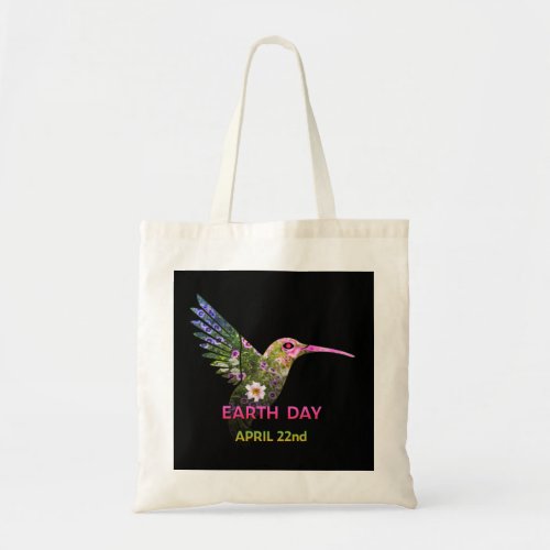 Earth Day 50th Anniversary Hummingbird Silhouette  Tote Bag