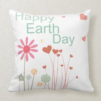 Earth Day throw pillow