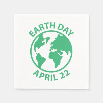 Earth Day  April 22 Paper Napkins by artogram at Zazzle