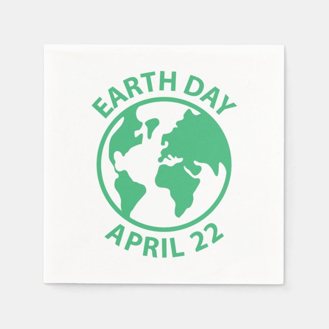 Earth Day, April 22 Paper Napkins (Front)