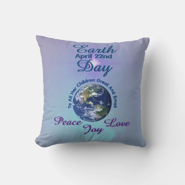Earth Day - April 22nd Throw Pillow (Front)