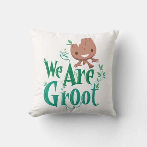 Earth Day Baby Groot Throw Pillow