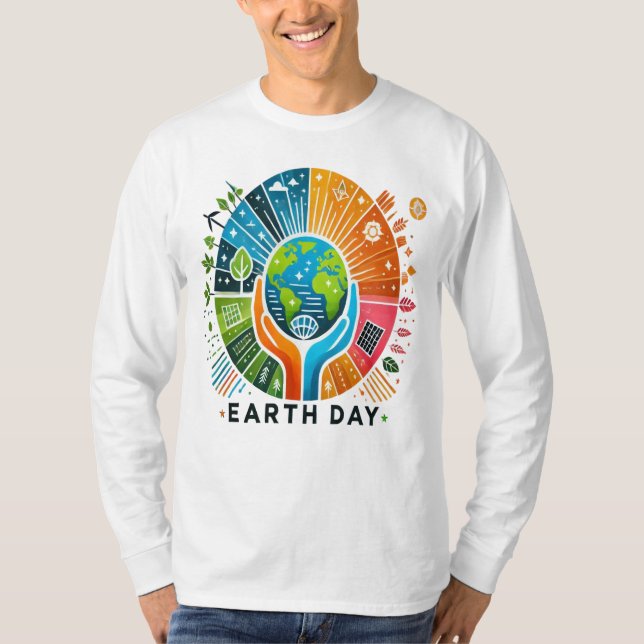 Earth Day Basic Long Sleeve T-Shirt (Front)