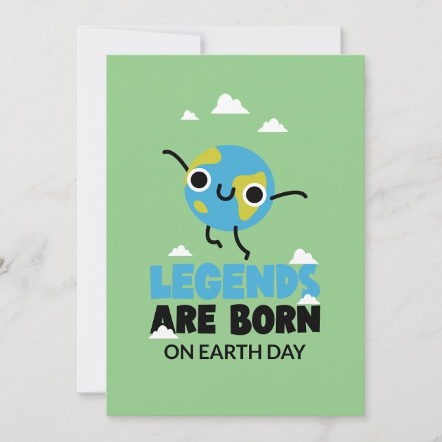 Earth Day Birthday April 22 Holiday Card (Front)