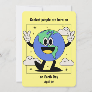Earth Day Birthday Born on April 22 Custom Holiday Card