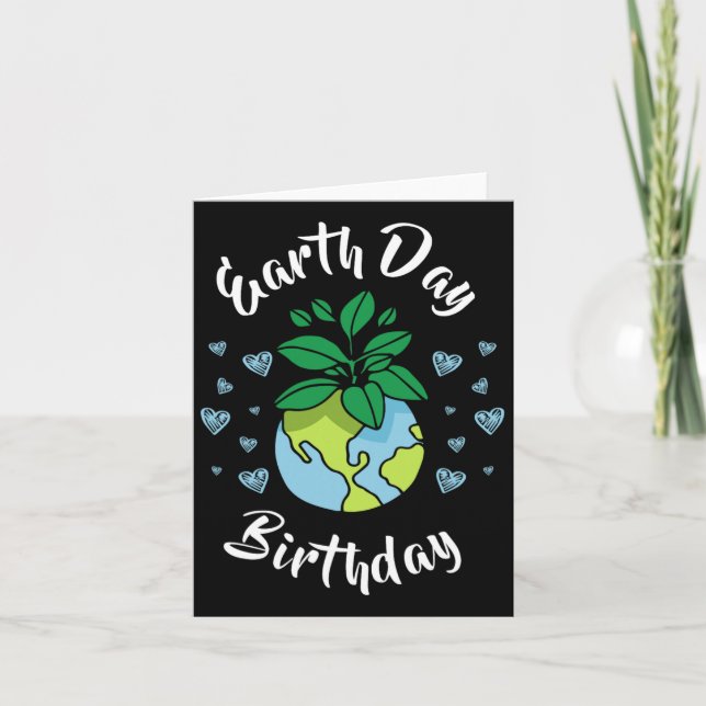 Earth Day Birthday Gift  Card (Front)