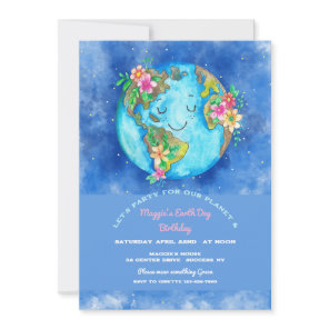 Earth Day Birthday Party Invitation