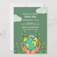 Earth Day Birthday Party Invitation
