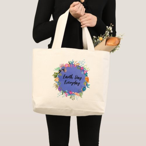 Earth Day Blue Ocean Everyday Tote Bag