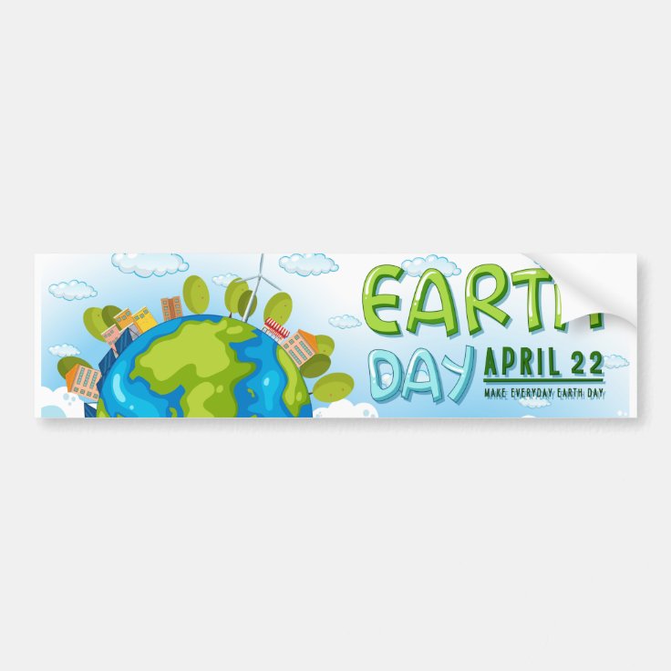 Earth Day Bumper Sticker | Zazzle