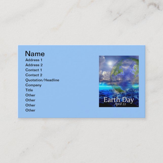 Earth Day Business Card (Front)