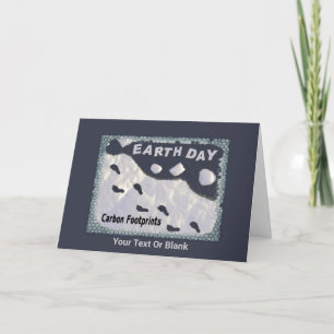 Earth Day - Carbon Footprints Letterpress Thank You Card