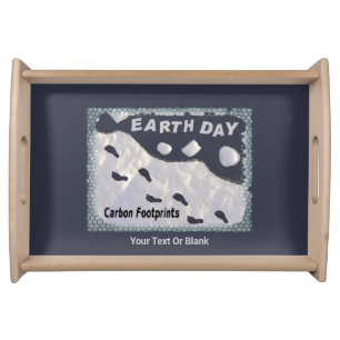 Earth Day - Carbon Footprints Serving Tray