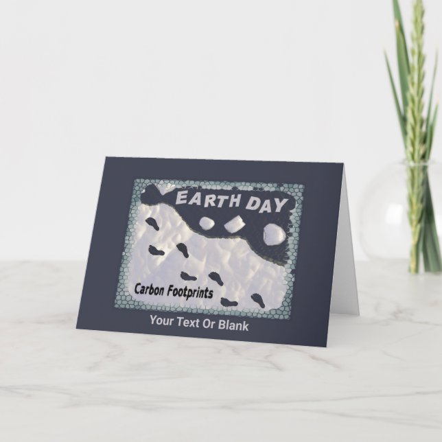Earth Day - Carbon Footprints Thank You Card (Front)