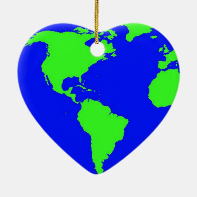 Earth Day Ceramic Ornament (Back)
