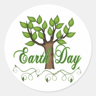 Earth Day Classic Round Sticker