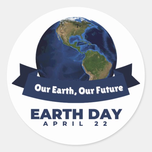 Earth Day  Classic Round Sticker